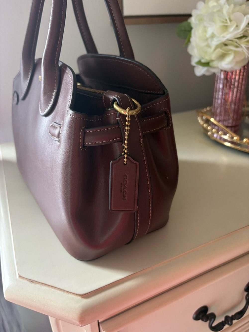 Dark Brown Coach Empire Carryall 26 - Picture 4 of 12